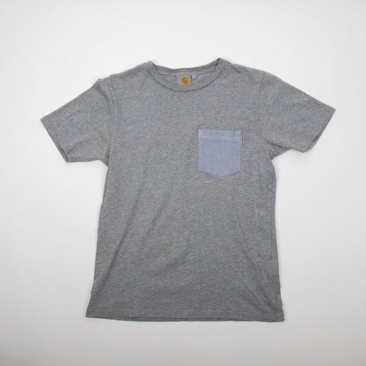 S/S Oxford Pocket t-shirt Heather grey / blue 197