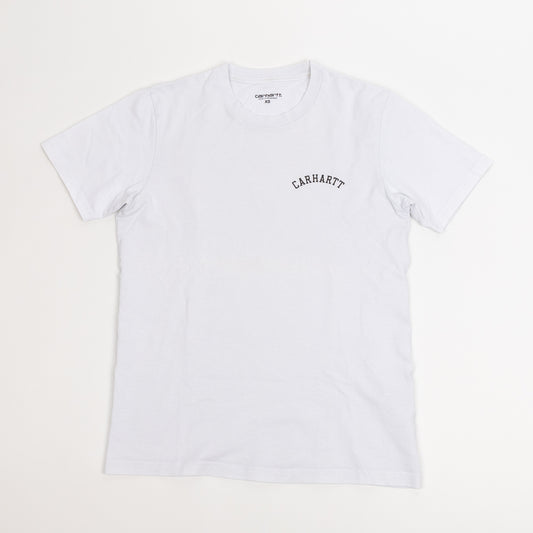 S/S University Script T-Shirt White 565